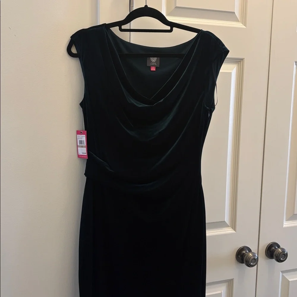 Vince Camuto Emerald Draped Dress - Picture 1 of 8